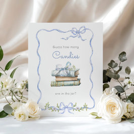 Nieuw Chapter Blue boog Hoeveel Snoepjes Poster