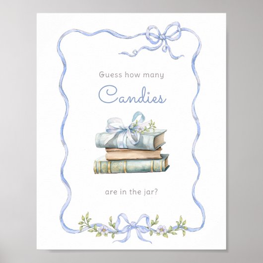 Nieuw Chapter Blue boog Hoeveel Snoepjes Poster (Voorkant)