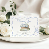 Nieuw Chapter Blue Bow Baby shower Bedankkaart