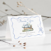 Nieuw Chapter Blue Bow Baby shower Bedankkaart