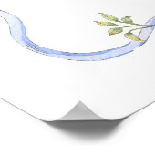 Nieuw Chapter Blue bow baby shower Welkom Poster (Hoek)