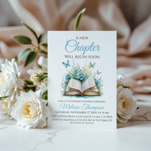 Nieuw Chapter Blue Boy Brunch Boek Baby shower Kaart