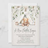 Nieuw Chapter Boho Beer Neutraal Baby shower Kaart (Voorkant)