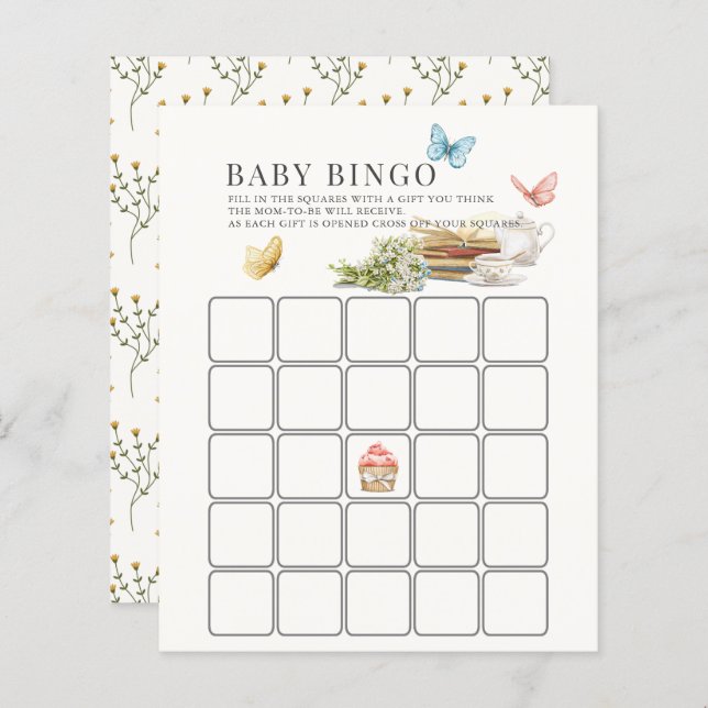 Nieuw Chapter Book Baby shower Bingogame (Voorkant / Achterkant)