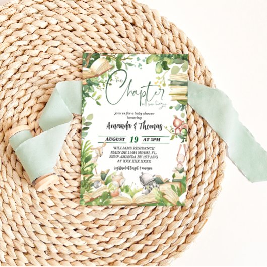 Nieuw Chapter Book Baby shower Kaart