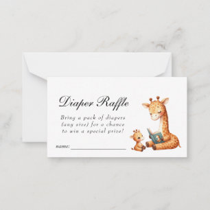 Nieuw Chapter Book Baby shower Luier Raffle Ticket Notitiekaartje