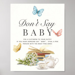 Nieuw Chapter BOok Baby shower spel Don't Say Baby Poster