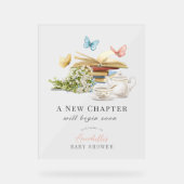 Nieuw Chapter Book Baby shower Welkom Acryl Bord (Voorkant)