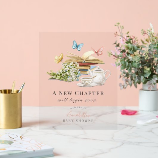 Nieuw Chapter Book Baby shower Welkom Acryl Bord (Huwelijk)