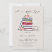 Nieuw Chapter Book Lover Bookworm Ecru Vrijgezelle Kaart (Voorkant)