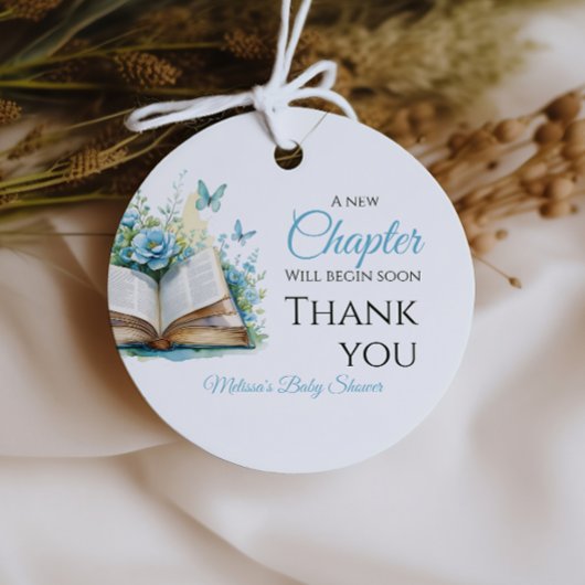 Nieuw Chapter Boy Blue Brunch StoryBook Baby showe Bedankjes Labels