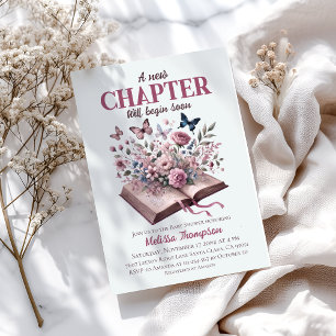 Nieuw Chapter Floral Storybook Baby shower Kaart