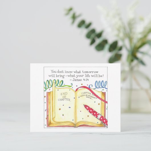 Nieuw Chapter Inspirerend Post Kaart (Staand voorkant)