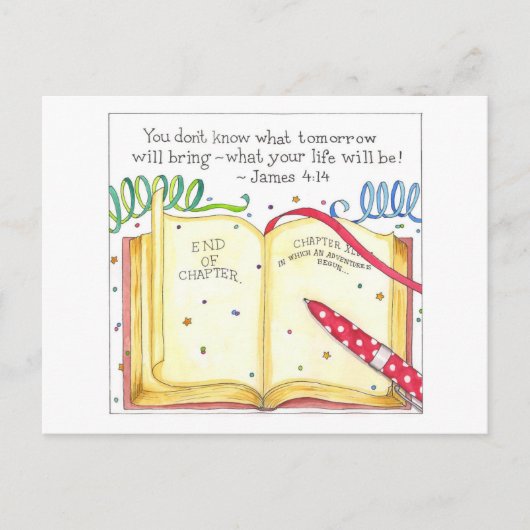 Nieuw Chapter Inspirerend Post Kaart (Voorkant)