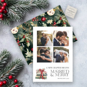 Nieuw Chapter Married & Merry Pas getrouwd Bow 4 F Feestdagenkaart