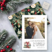 Nieuw Chapter Married & Merry Pas getrouwd Red Bow Feestdagenkaart
