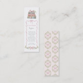 Nieuw Chapter Pink Bow Baby shower Book Bladwijzer Mini Visitekaartje (Voorkant / Achterkant)