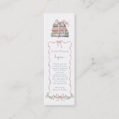 Nieuw Chapter Pink Bow Baby shower Book Bladwijzer Mini Visitekaartje (Voorkant)