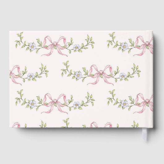 Nieuw Chapter Pink Bow Baby shower Gastenboek (Achterkant)