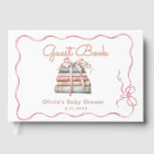 Nieuw Chapter Pink Bow Baby shower Gastenboek (Voorkant)