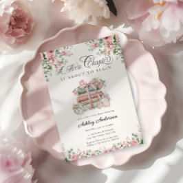 Nieuw Chapter Pink Bow Baby shower Kaart
