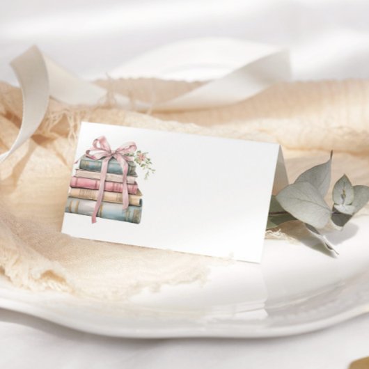 Nieuw Chapter Pink Bow Books Baby shower Plaatskaartje