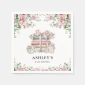 Nieuw Chapter Pink Bow Floral Baby shower Servet (Voorkant)