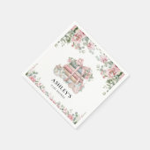 Nieuw Chapter Pink Bow Floral Baby shower Servet (Hoek)