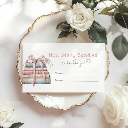 Nieuw Chapter Pink Bow Hoeveel Snoepjes spel Informatiekaartje