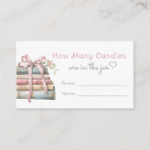 Nieuw Chapter Pink Bow Hoeveel Snoepjes spel Informatiekaartje (Voorkant)