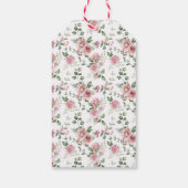 Nieuw Chapter Pink Floral Bow Baby shower Bedankt Cadeaulabel (Achterkant)