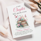 Nieuw Chapter Pink Girl Storybook Book Baby shower Kaart