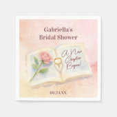 Nieuw Chapter Pink Rose Book & Ring Vrijgezellenfe Servet (Voorkant)