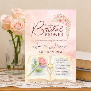 Nieuw Chapter Pink Rose & Ring Shadow Vrijgezellen Kaart