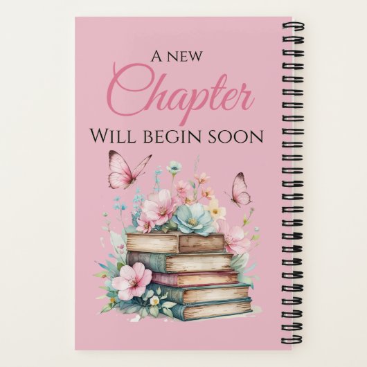 Nieuw Chapter Pink Storybook Guest Book Baby showe Notitieboek (Achterkant)