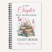Nieuw Chapter Pink Storybook Guest Book Baby showe Notitieboek (Voorkant)