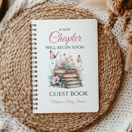 Nieuw Chapter Pink Storybook Guest Book Baby showe Notitieboek