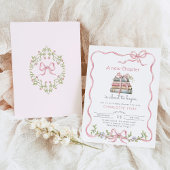 Nieuw Chapter Roze boog wilde bloem Baby shower Kaart