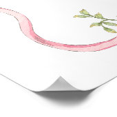 Nieuw Chapter Roze boog wilde bloem Baby shower Poster (Hoek)