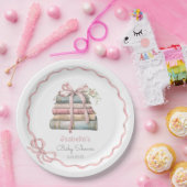 Nieuw Chapter roze lint Boog meisje baby shower Papieren Bordje (Feest)