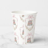 Nieuw chapter roze lint Bow  baby shower Papieren Bekers (Rechts)