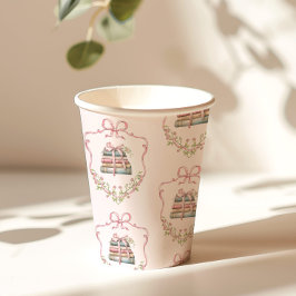 Nieuw chapter roze lint Bow  baby shower Papieren Bekers
