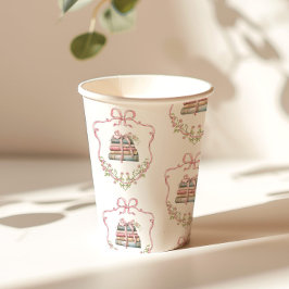 Nieuw chapter roze lint Bow  baby shower Papieren Bekers