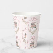Nieuw chapter roze lint Bow  baby shower Papieren Bekers (Rechts)