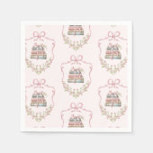 Nieuw chapter roze lint Bow Coquette baby shower Servet (Voorkant)