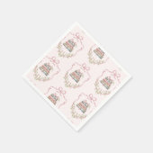 Nieuw chapter roze lint Bow Coquette baby shower Servet (Hoek)