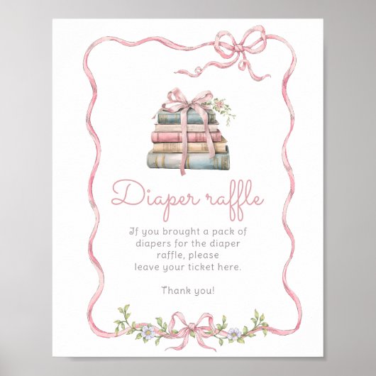 Nieuw Chapter Roze strik  Luier Raffle Poster (Voorkant)