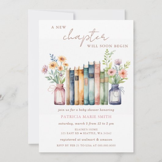 Nieuw Chapter Story boek Genderneutraal Baby showe Kaart (Voorkant)