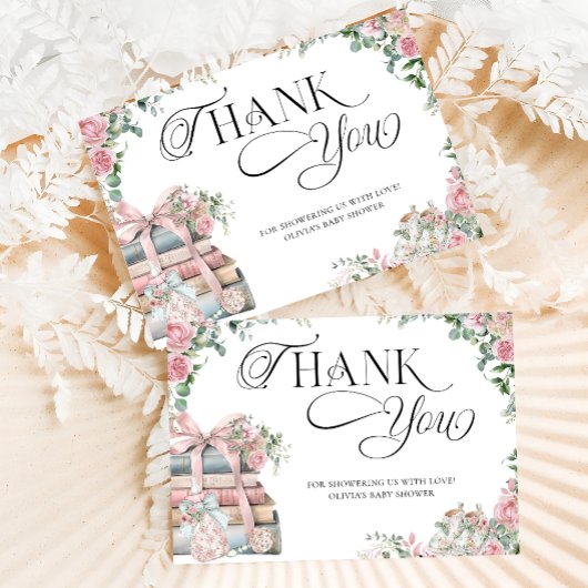 Nieuw Chapter Storybook Baby shower Bedankt Kaart