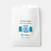 Nieuw Chapter Storybook Baby shower Blue Teddy Bea Bedankzakje (Voorkant)